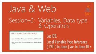 Local Variable Type Inference ( LVTI ) in Java | var in Java | Java 10 and Higher Versions