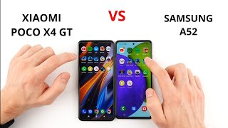 Xiaomi Poco X4 GT vs Samsung A52 | SPEED TEST