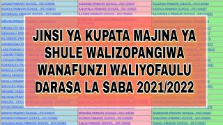 JINSI YA KUPATA JINA LA SHULE ALIOPANGIWA MWANAFUNZI ALIYEFAULU DARASA LA SABA 2021/2022