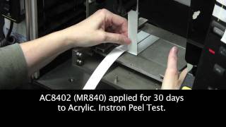 MACtac MR840 MR860 Removable Adhesive Label Lab Tests