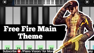 Free Fire Main Theme Easy and Slow Piano Tutorial | How to Play | Learn Piano | Piano Vision