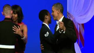 Obama Dance at Commander-In-Chief's Ball, Let's stay together - Jennifer Hudson [HQ]