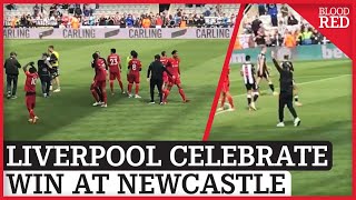 Liverpool Players and Jurgen Klopp CELEBRATE as Reds Move Above Man City | Newcastle 0-1 Liverpool