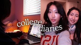 college diaries ༄ getting out of a slump ☁︎ cooking, cozy room tour, chores, work \u0026 classes