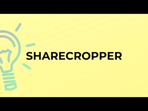 What is the definition of the word sharecropper?