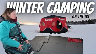 A WEEK IN THE NORTH MAINE WOODS: Setting Up On Chamberlain Lake // Ice Shack Winter Camping