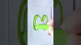 DRAWING A BUBBLE LETTER N WITH OUTLINE ✍️ | LETTERING | DOODLE ART FOR BEGINNERS | Art Tutorial