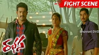 NTR Saves A Love Pair From Goons - Best Action Scene - Rabhasa Movie Scenes