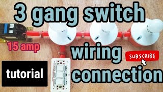 PAANO MAG WIRING NG 3 GANG NA SWITCH/ 3 GANG SWITCH WIRING CONNECTION/ TUTORIAL.