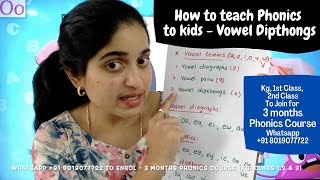 How to teach Phonics to kids | Vowel Dipthongs by Risha Mam | Lean to read easily by phonics