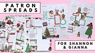 PLAN WITH ME | PATRON SPREADS FOR SHANNON \u0026 GIANNA | THE HAPPY PLANNER