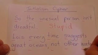 How To Create A Coded Message Initial Letter Method Secret Code Step By Step Instructions