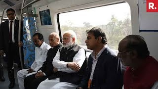 PM Modi Takes A Ride In The Newly Inaugurated Hyderabad Metro