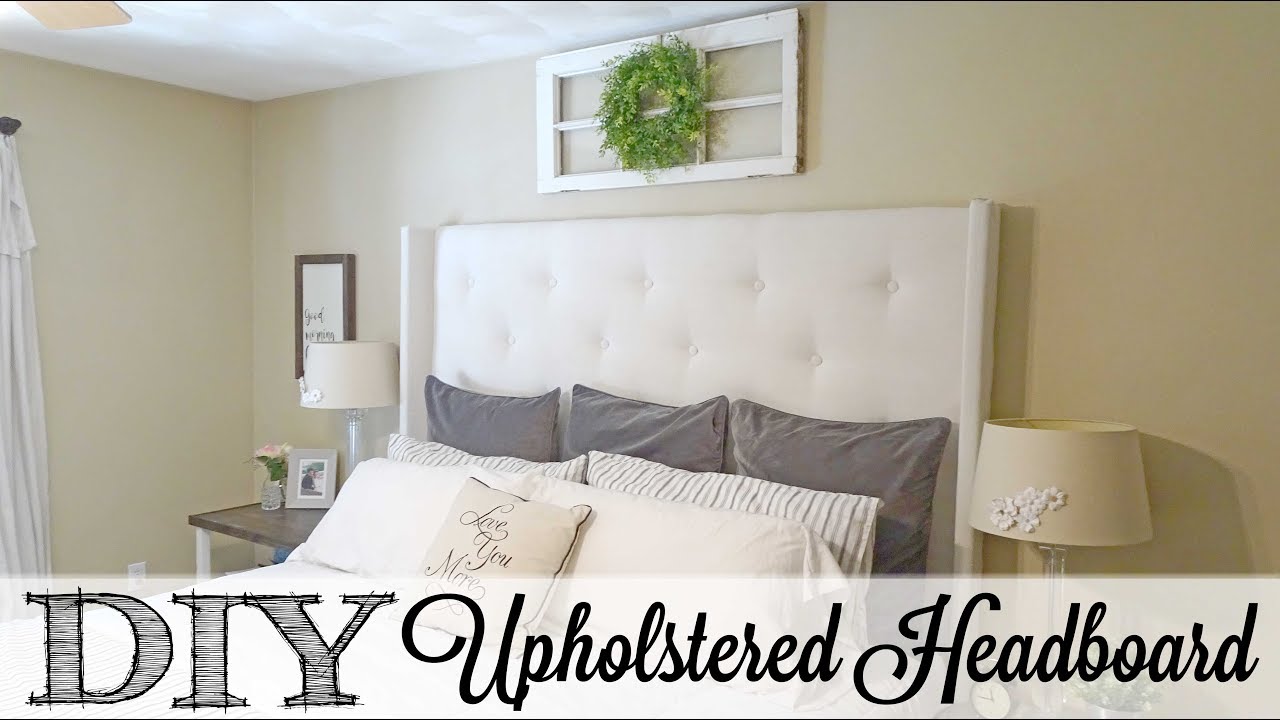 DIY Upholstered Headboard - YouTube