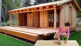 How a Single Girl Built a Beautiful Wooden House on a Natural Hill in 100 Days!