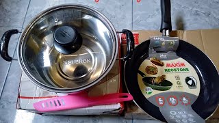 Shopee haul Teflon Maxim Neoston Frypan 24 cm dan Panci sup subron