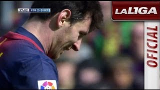 Ocasión de Lionel Messi a pase de David Villa en FC Barcelona - Getafe CF - HD