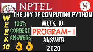 The Joy of Computing Using Python ||Week-10|| Programming Assignment-1 Solution||#SKumarEdu||#python