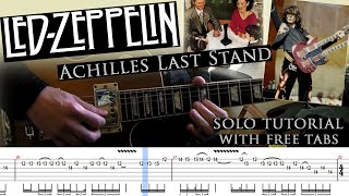 Led Zeppelin - Achilles Last Stand guitar solo lesson (with tablatures and backing tracks)