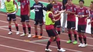 2015.09.20　ファジアーノ岡山　群馬戦　試合後選手挨拶　久木田選手・加地選手