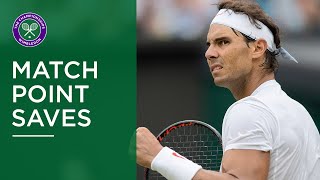 Great Match Point Saves at Wimbledon