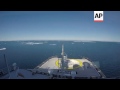 Raw: Time-Lapse of Icebreaker in Arctic Circle