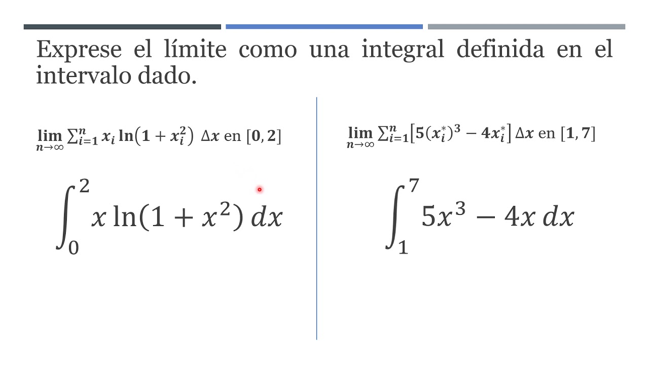 La Integral Definida (del Límite A La Expresión De La Integral) - YouTube