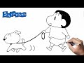 How to draw ShinChan step by step | Pencil sketch Shin-Chan Nohara yo yo