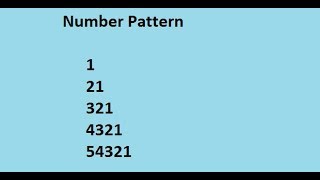 Number Pattern in Java- 6