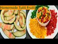 Tutti Frutti Recipe तरबूज के छिलकों से टूटी फ्रूटी बनाने का सबसे आसान तरीका how to make tutti frutti