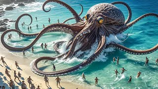 變異巨型海怪侵入人類沙灘，沙灘瞬間一片狼藉！【海怪 Sea Monster】丨驚悚 冒險 災難 #奇妙影视馆