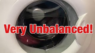 Hotpoint Aquarius Extra WMA48 || Very unbalanced rinse spin: second wash after new bearings \u0026 spider