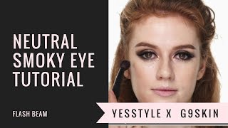 Neutral Smoky Eye Tutorial  | G9SKIN Flash Beam | YesStyle Korean Beauty