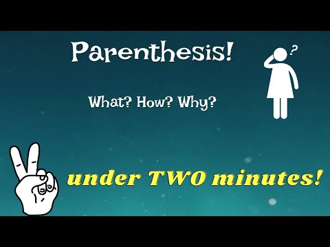 What does a word in parentheses mean?