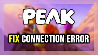 How to FIX PEAK Connection Error / Server Error!