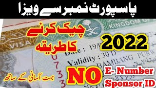 Visa Status  by Passport Number. پاسپورٹ نمبر سے ویزا کیسے چیک کریں؟