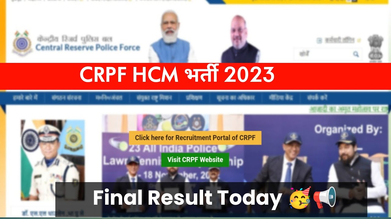 Crpf 🥳 Hcm Results Today | Crpf Head Constable Ministerial Final Result ...