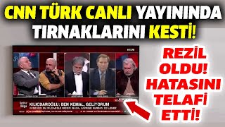 CNN Türk canlı yayında skandal görüntü! Tırnaklarını kesti! Sosyal medyanın diline düştü!
