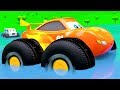 Cars In Water on Giant Wheels - New Funny Stories from City of Little Cars