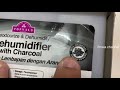 dehumidifier with charcoal absorb unpleasant odour from aeon topvalu unboxing quick view