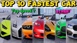 TOP 10 FASTEST CARS in CarX Street (2025 Speed Test!) 🔥