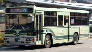 【過回転警報なりまくり】Kyoto City Bus Hino Blue Ribbon    KC-HU2MLCK 走行音 84 Japanese bus engine sound effect