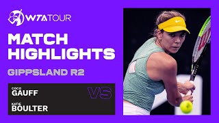 C. Gauff vs. K. Boulter | 2021 Gippsland Trophy Round 2 | WTA Highlights