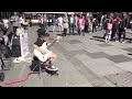 Apache  8 year old Olly busking guitar  Chester  gaining confidence  getting fans