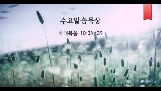 수요말씀묵상 : 화평이 아니요 검을 주러 왔노라, 마태10:34