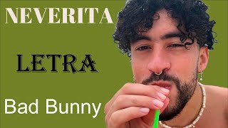 Bad Bunny - Neverita - Video Letra Oficial ( Letra / Lyrics )  Album Un Verano Sin Ti