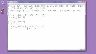 How to access list elements in Python by using positive or negative index values