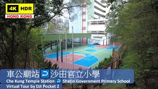 【HK 4K】車公廟站↩️沙田官立小學 | Che Kung Temple Station↩️Shatin Gov Primary School | DJI Pocket 2 | 2021.05.31