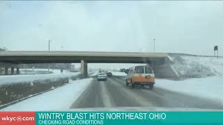 Wintry blast hits Northeast Ohio: Checking road conditions