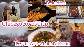 Roadtrip To Chicago | Sabri Nihari | Devon Ave | Best Deep Dish Pizza | Vlog | Maria Yousaf